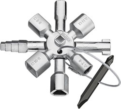 Knipex Twinkey© voor alle standaard schakelkasten en afsluitsystemen