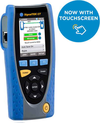 Trend Networks netwerk kabel tester SignalTK CT met touchscreen