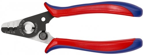 Knipex striptang voor coating van optische vezelkabels met kunststof bekleed gebruineerd 130 mm