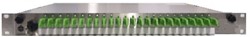 Diamond Fiber box 19'' 1HE 01-24F SX E-2000/APC 0,1dB RVS 2 splice tray 