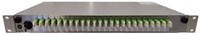 Diamond Fiber box 19'' 1HE 01-24F SX E-2000/APC 0.1dB IP65 connector RVS 2 splice tray