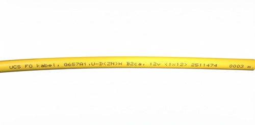 UCS FO kabel, OS2, U-D(ZN)H B2ca, 12v (1x12), Yellow.-3