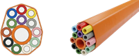 UCS DB multiduct 12x 7/4 + 1x 14/10 oranje (drum 1400m)