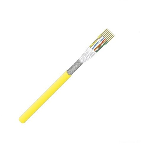 Datwyler Flexkabel 7702 Cat7/F, S/FTP 862Mhz, B2ca-s1,d1,a1, LS0H geel(AWG26) OP=OP