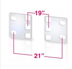 Verloop 1HE van 19 inch naar 21 inch, aluminium.