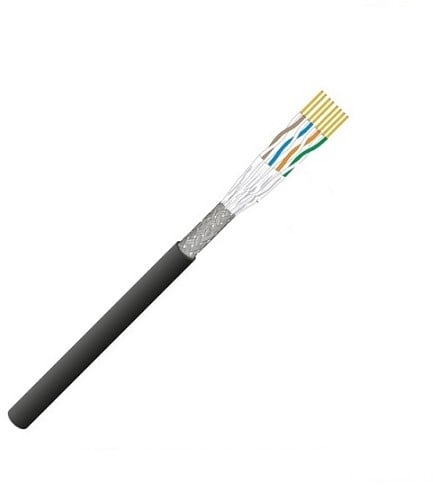 Datwyler Datakabel 7060 Cat6a/Ea, S/FTP 600Mhz, Fca, PE zwart (AWG23) 500m