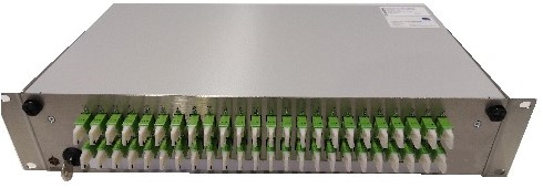 Diamond Fiber box 19'' 2HE 49-96F SX E-2000/APC 0.1dB IP65 connector RVS 4 splice tray