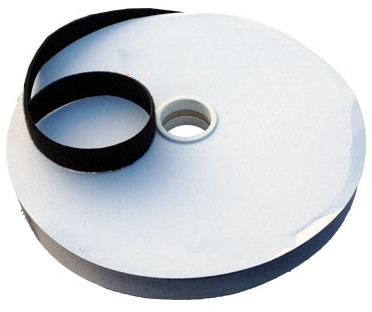 UCS klitteband, zwart b to b 20mm 25m