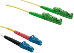 R&M Patchkabel OS2, E2000/APC-LC/UPC, duplex, geel, 50m