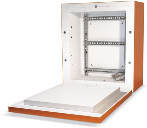 Datwyler Hercules-kast E30-E90, LSA+, Afmeting 340 x 380 x 220mm  incl. rail t.b.v. 6 LSA+