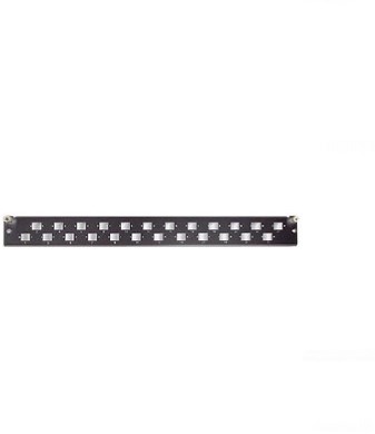 Datwyler FO front, OV-T/S, 24v, SC/LC duplex,1HE, Ral9005 zwart, offset design