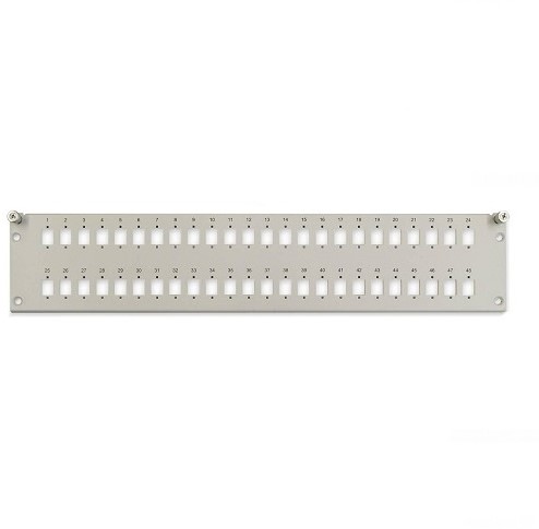 Datwyler FO front, OV-T/S, 48v, SC/LC duplex, 2HE, Ral7035 grijs