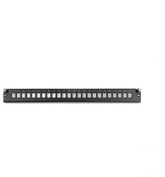 Datwyler FO front, OV-T/S, 24v, SC/LC duplex, 1HE, Ral9005 zwart
