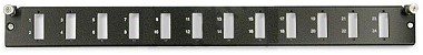 Datwyler FO front, OV-T/S, 12v, SC duplex, 1HE, Ral9005 zwart