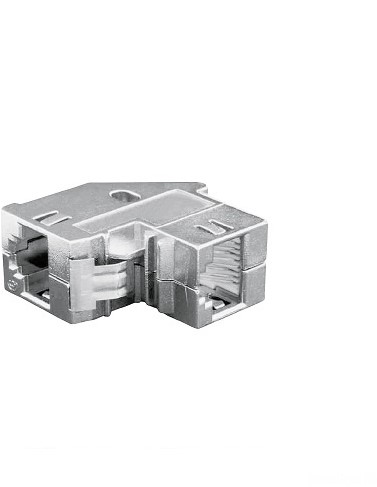 Datwyler Cat.6A doorvoerkoppeling, RJ45, 90 graden.