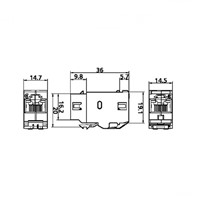 Datwyler Cat. 6A,180 graden, doorvoerkoppeling RJ45.-2