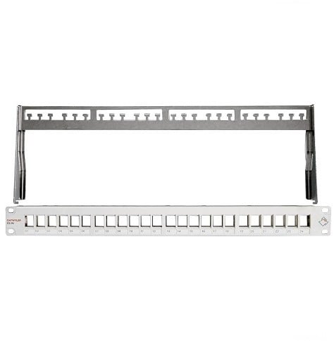 Datwyler Patchpaneel KS 24v, leeg, 1HE, tbv Keystone, Ral7035 grijs