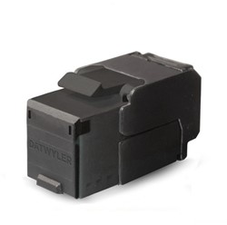 Datwyler Keystone Cat6A, KU-TC plus, UTP, RJ45 (Tool-less) zwart 12 stuk(s)