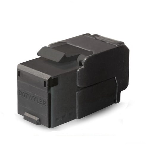 Datwyler Keystone Cat6A, KU-TC plus, UTP, RJ45 (Tool-less) zwart 12 stuk(s)