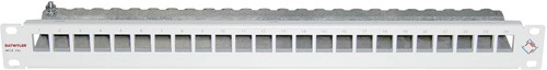 Datwyler Patchpaneel MGK 24v, leeg 1HE, 19 inch, t.b.v. GG45 of Keystone modules, grijs.