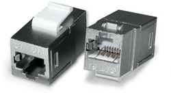 Datwyler Cat.6A doorvoerkoppeling, RJ45, 180 graden