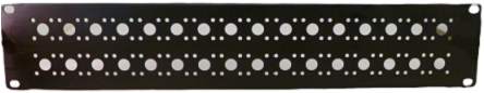 2HE 32-poort panel tbv BNC bulkhead M-F