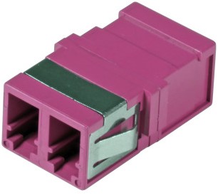 UCS Adapter OM4 LC/PC duplex violet, flangeless