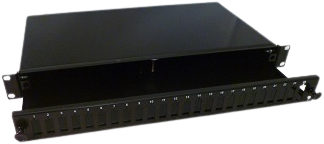 1HE schuiflade 24xSCD duplex. leeg zwart-2
