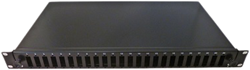 1HE schuiflade 24xSCD duplex. leeg zwart