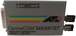 Allied Telesyn FO transciever van AUI >>