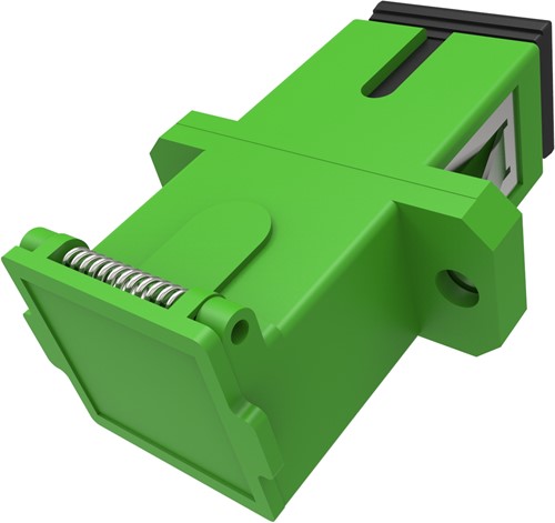 UCS SC/APC SM SX adapter groen + klepje  OP=OP