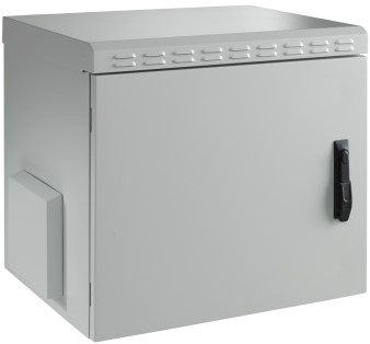 UCS IP55 Wandkast 9HE, B600 D450, stalen deur, grijs