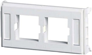 Lexcom Cyb inzetplaatje LUCENT 2x RJ45 Ral 1013 Op = Op