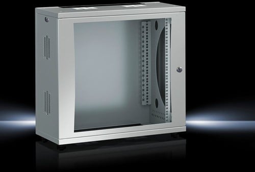 Rittal FlatBox wandbehuizing met zichtdeur, 12HE, 600x625x400 mm (BxHxD)