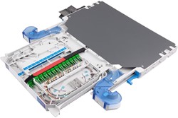 FACT-ERHPLGS - Patch/Splice Chassis, gray, 1E high, 48-port LC/APC DIN colorcode, smouv, right hand patch.