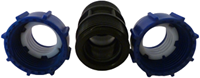 HDPE koppeling blauw 50/50mm  Op = Op-2