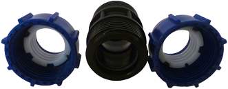 HDPE koppeling blauw 50/50mm  Op = Op-2