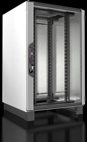 VX IT Netwerkbehuizing 24HE, D=800mm, met zichtdeur, voorgemonteerd,  met standaard 19"-profielen.