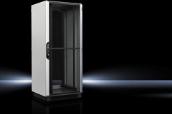 Rittal VX IT Serverrack 42HE, D=1000mm, met geperforeerde deur, standaard 19"-profielen, voorgemonteerd.