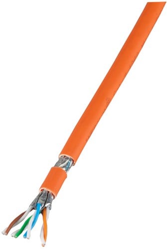 INFRALAN© Datakabel Cat.7, S/FTP 1000Mhz, 4P Cca, LS0H, oranje (AWG23) 500m