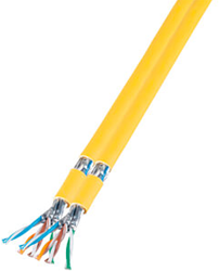 INFRALAN© Datakabel Cat.7A, S/FTP 1500Mhz, 2x4P Cca, LS0H geel (AWG22) 500m