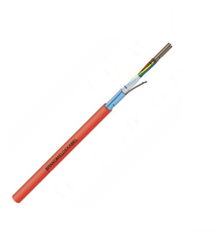Datwyler Brandmeldkabel, p/m, Keram JE-H(st)H, Bd FE180 E30, 2x2x0,8, rood, Functiebehoud (Afgeschermd) p/m