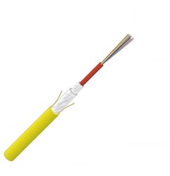 Datwyler Glasvezelkabel FO indoor, ZGGFR / J-B(ZN)BH BL, OS2, geel (kies aantal vezels)