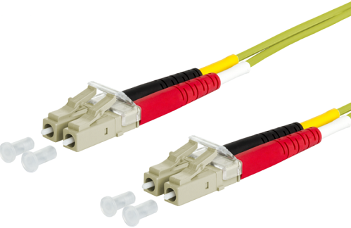 UCS Patchkabel OM5, LC/UPC-LC/UPC, duplex, 2mm, limoen groen, 0,5m