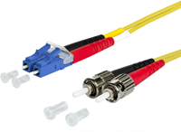 UCS Patchkabel OS2, LC/UPC-ST/UPC, duplex, 2mm, geel, 0,5m