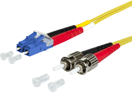 UCS Patchkabel OS2, LC/UPC-ST/UPC, duplex, 2mm, geel, 20m