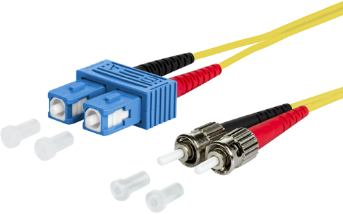 UCS Patchkabel OS2, SC/UPC-ST/UPC, duplex, 2mm, geel, 25m