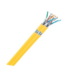 INFRALAN© Datakabel Cat.7A, S/FTP 1500Mhz, 2x4P Cca, LS0H geel (AWG22) 500m