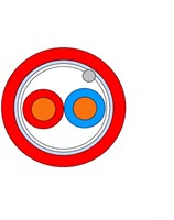 Brandmeldkabel, JE-H/St)H...Bd, 1x2x1,5 + 0,8mm, B2ca, rood (Afgeschermd) 500m