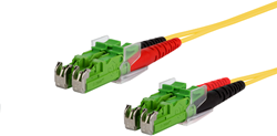 UCS Patchkabel OS2, E2000/APC-E2000/APC, duplex, 2mm, geel (Kies lengte)